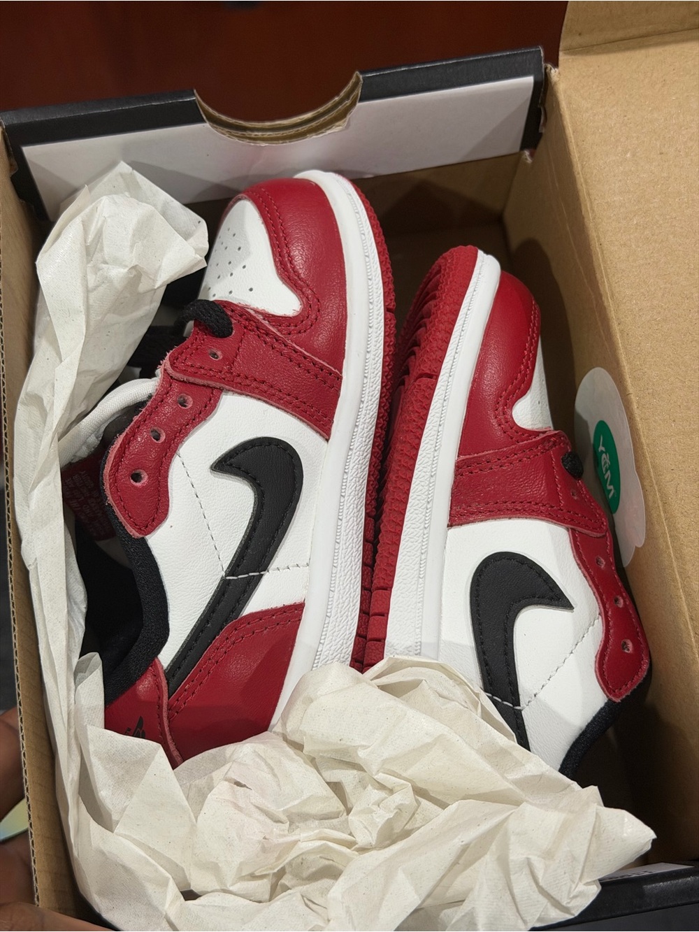 Jordan Kids' Red/White/Black Low-Top Sneakers